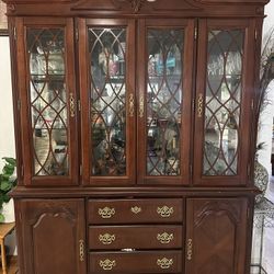 Vintage China Hutch w/ Glass Doors