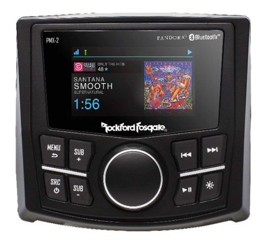 Rockford Fosgate PMX-2
Punch Marine/Motorsport Compact AM/FM/WB Digital Media Receiver with 2.7" Display