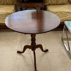  Antique Table Mahogany Folding Tray Table 28” D X 30” TallExc Cond
