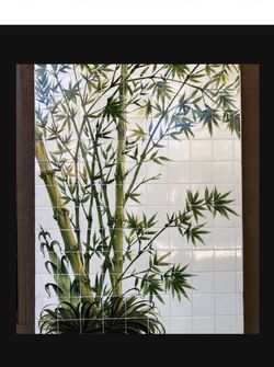Bamboo tile painting puzzle wall art mosaic art