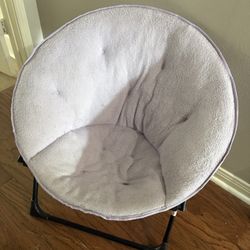 Fold Up Round Chair Light Purple 