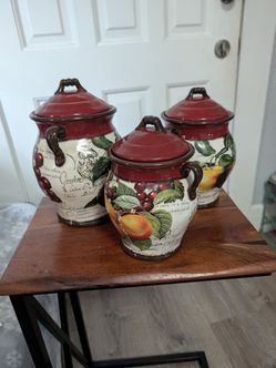 Ceramic Kitchen Canister Set of 3