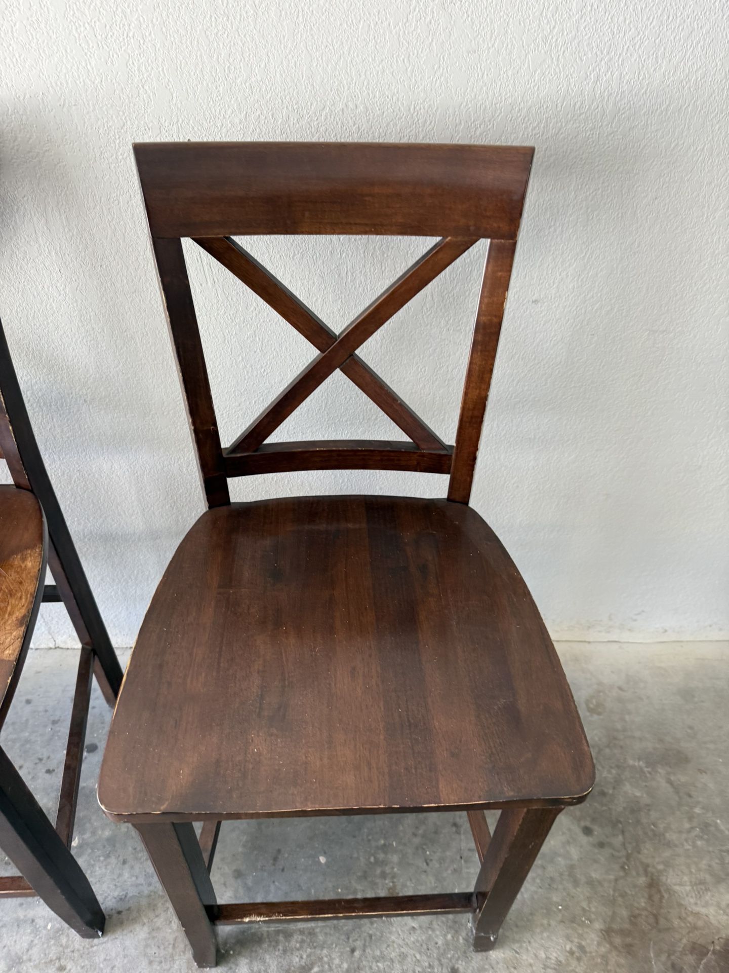 3 Tall Wooden Chairs