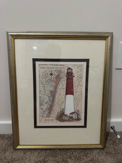 Framed Barnegat Light Lighthouse Print