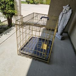 Small Dog Crate Gold