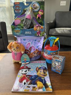 Paw Patrol Jumbo Easter Basket Bucket & Skye Themed Fillers