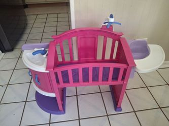 Baby bed with high chair