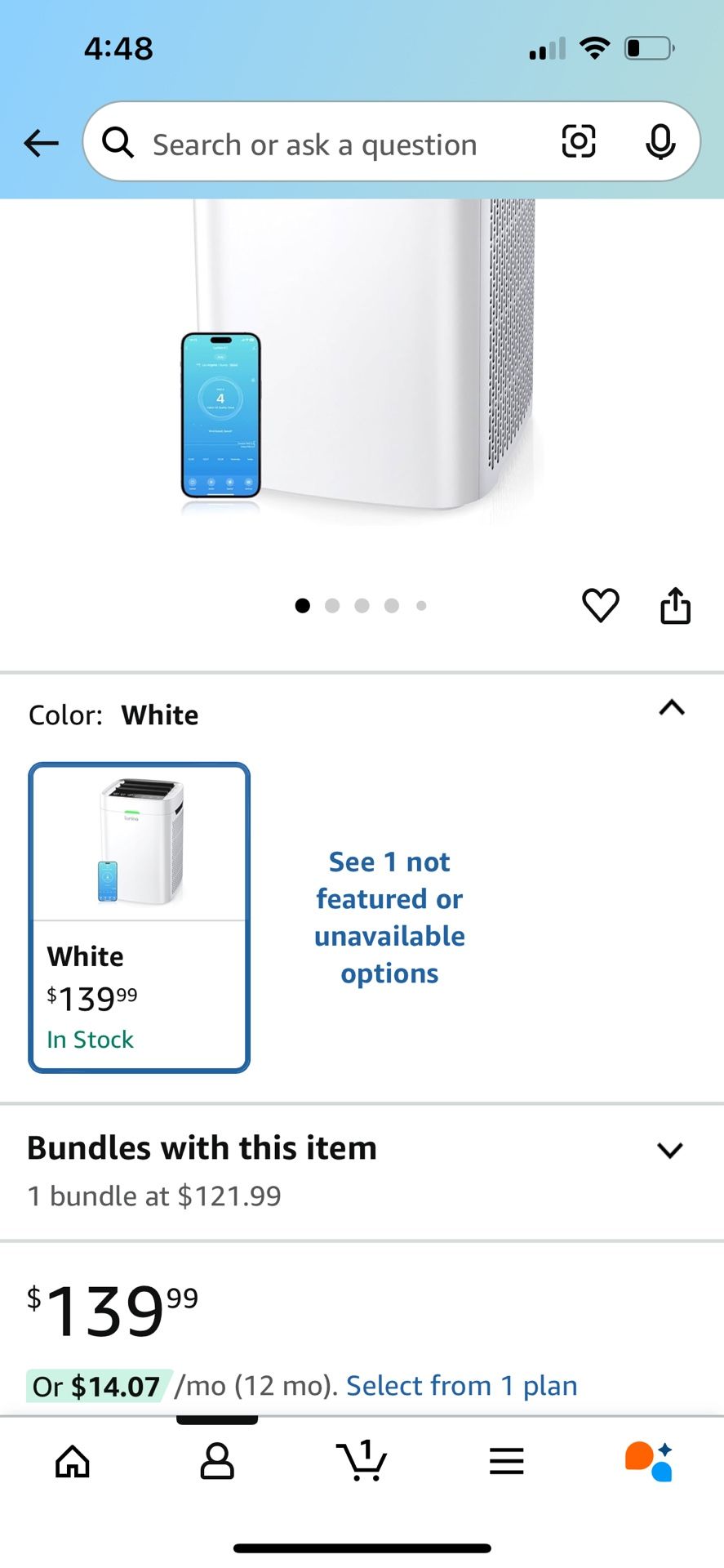 Air Purifiers for Home Large Room Up to 2600 Ft², Double-Sided HEPA Air Purifier with Washable Pre-Filter, Smart WiFi, PM 2.5 Air Quality Monitor, Fan