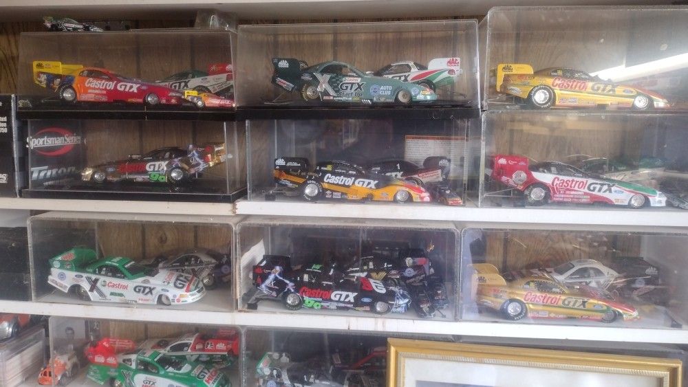 I've got the biggest Dale Earnhardt Jr senior John Force Pro motorcycles collection you ever seen all for sale,