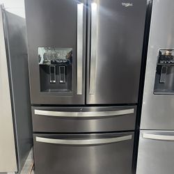 Refrigerator Whirlpool 4 doors black stainless