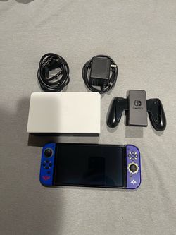 Nintendo Switch OLED With Blue Zelda Joycons