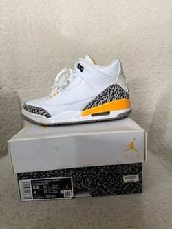 Air Jordan 3 White/ Black- Laser Orange
