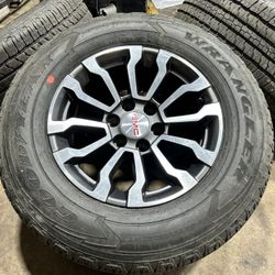 WE INSTALL  OEM 2023 GMC Sierra AT4 OEM Factory 18 Wheels 5909 Rims Silverado 23377014 Goodyear Tires
