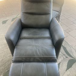 Charcoal manual recliner swivel chair
