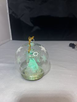 New Glass Globe With Angel