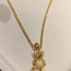 Cadena lazo Sin Oso Teddy ORO 18k garantizado