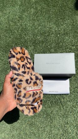 Balenciaga Leopard Print Slides