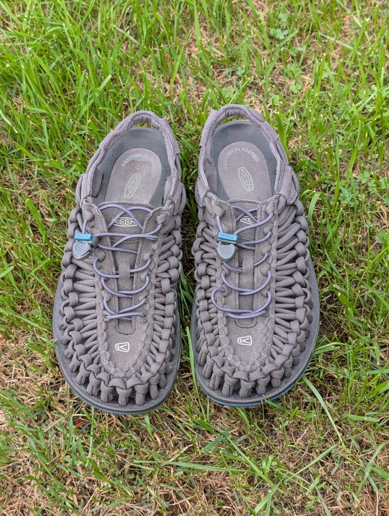 KEEN Sandals Uneek Bungee Cord Sporty Slingback 1014974 Gray Men's 9.5 W 11