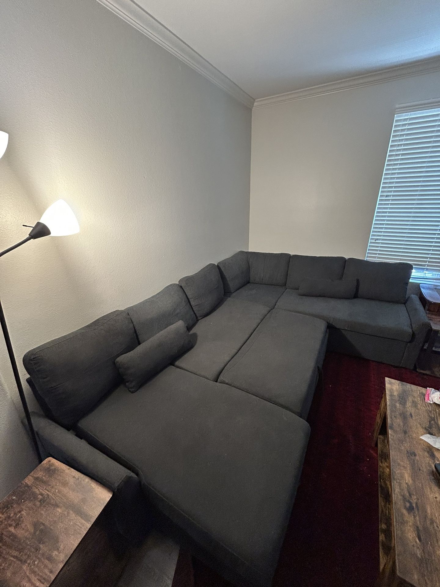 Sleeper Sofa, 112 Inch Pull Out Sofa Bed with Storage