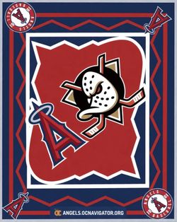 LA Angels Anaheim Angels & Ducks blanket - NEW in package