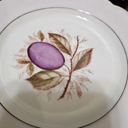 Salad Plates Fruit Design Qty 3 Vintage