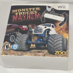 Monster Trucks Mayhem Game With Racing Wheel