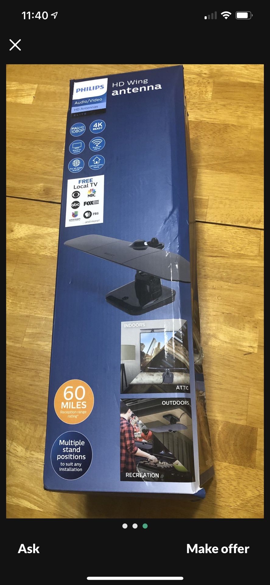 Philips Wing Mobile TV Antenna