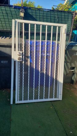 White Security Gate