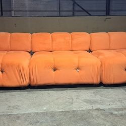 Beautiful Peach Color Cloud Sofa.