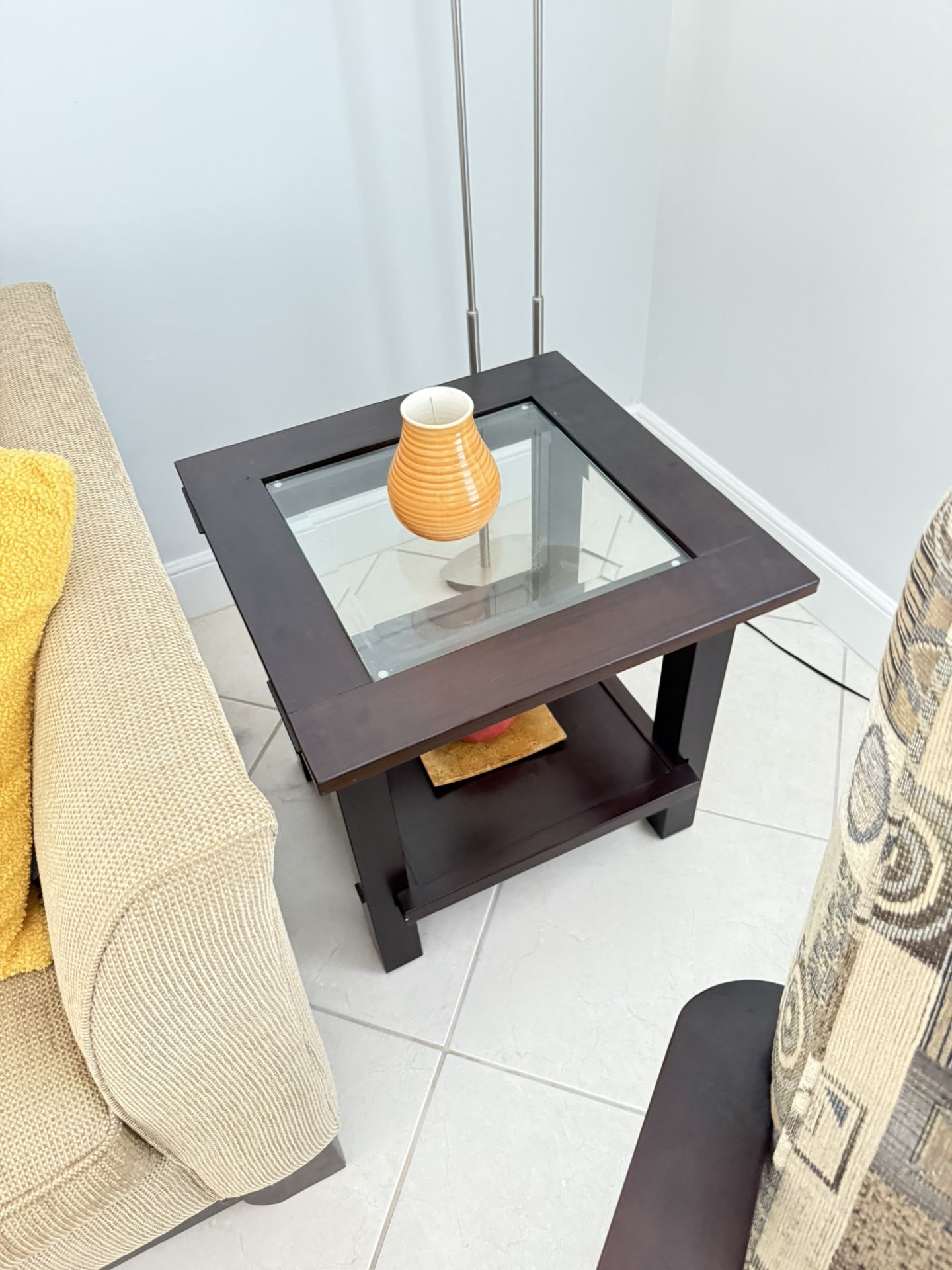 Expresso Real Wood Living Room End Table