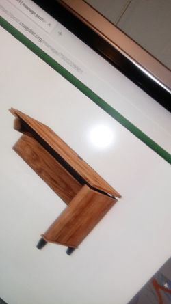 Bush Somerset 42W 3 Position Sit t o Stand Return In Fresh Walnut Wood