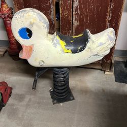 Heavy Steel Spring Kids Riding Toy Duck