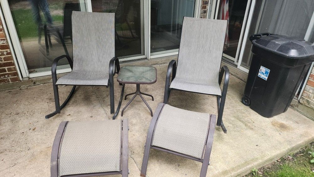 Patio Rocking Chair Set