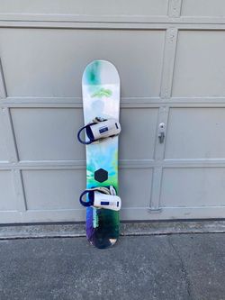 Snowboard with Bindings - Size 145cm