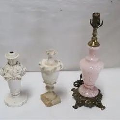 Alabaster Lamps & Art Glass Lamp