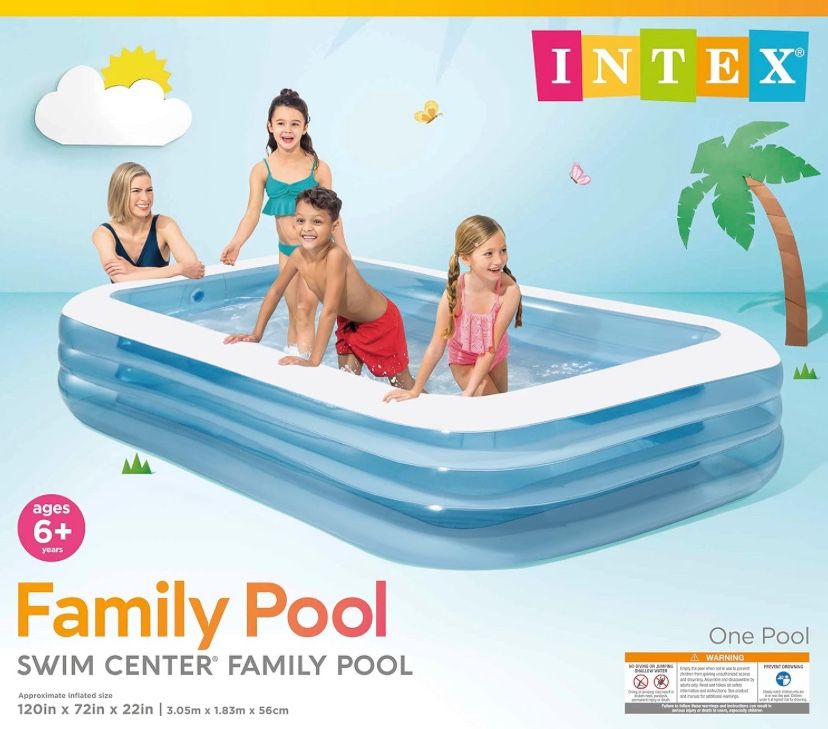 INTEX FAMILY INFLATABLE SWIM POOL CENTER 277 GALLON