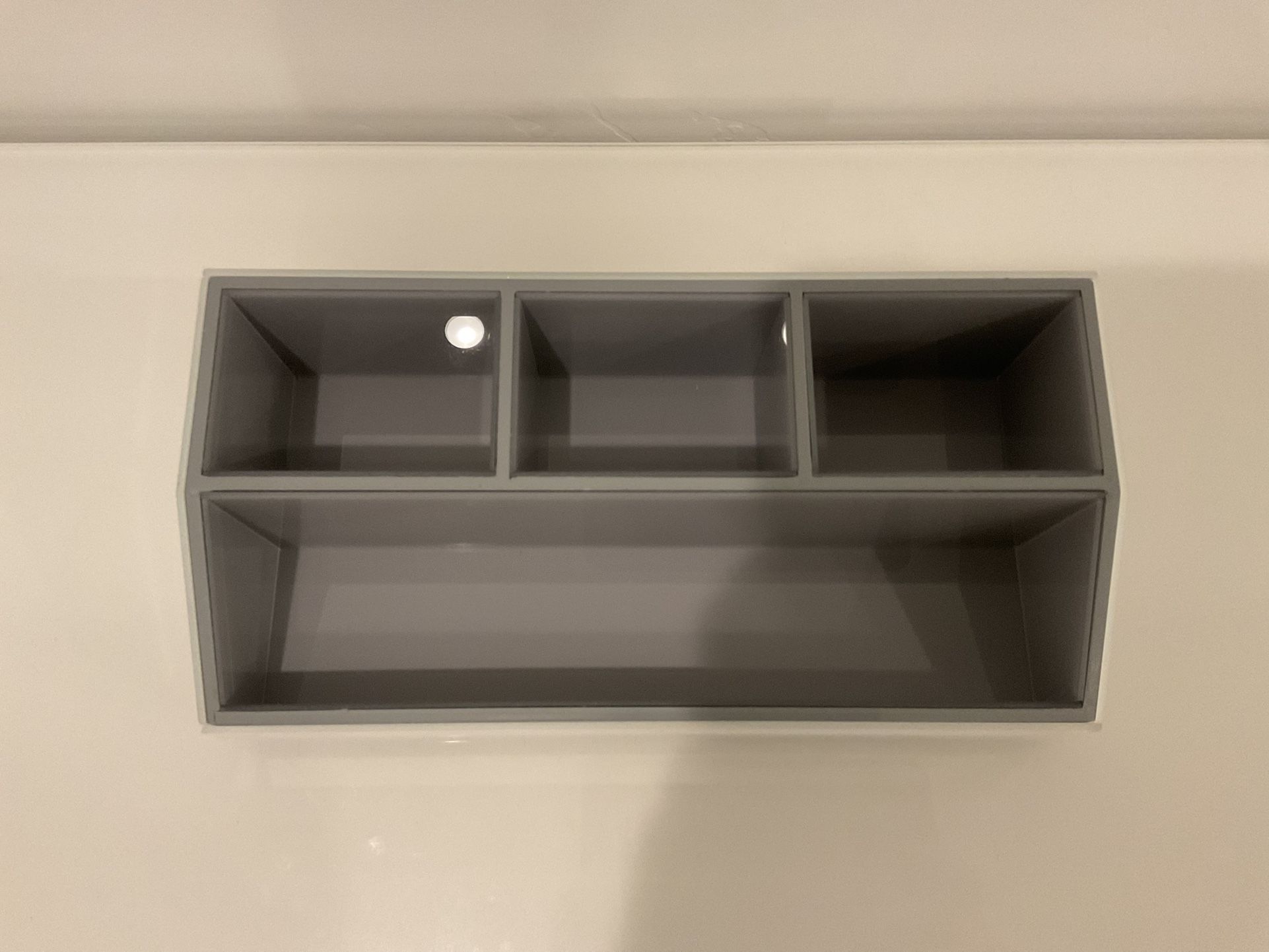 Glass White Organizer BRAND NEW!!! NEVER USED!!! PERFECT!!!