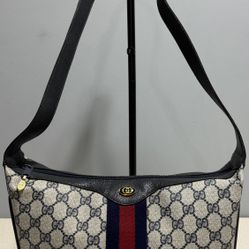 GUCCI GG Web Sherry Line Shoulder Bag