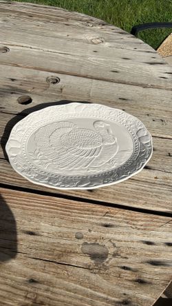 Cream Color Turkey Platter 