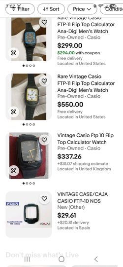 Vintage Casio calculator watch