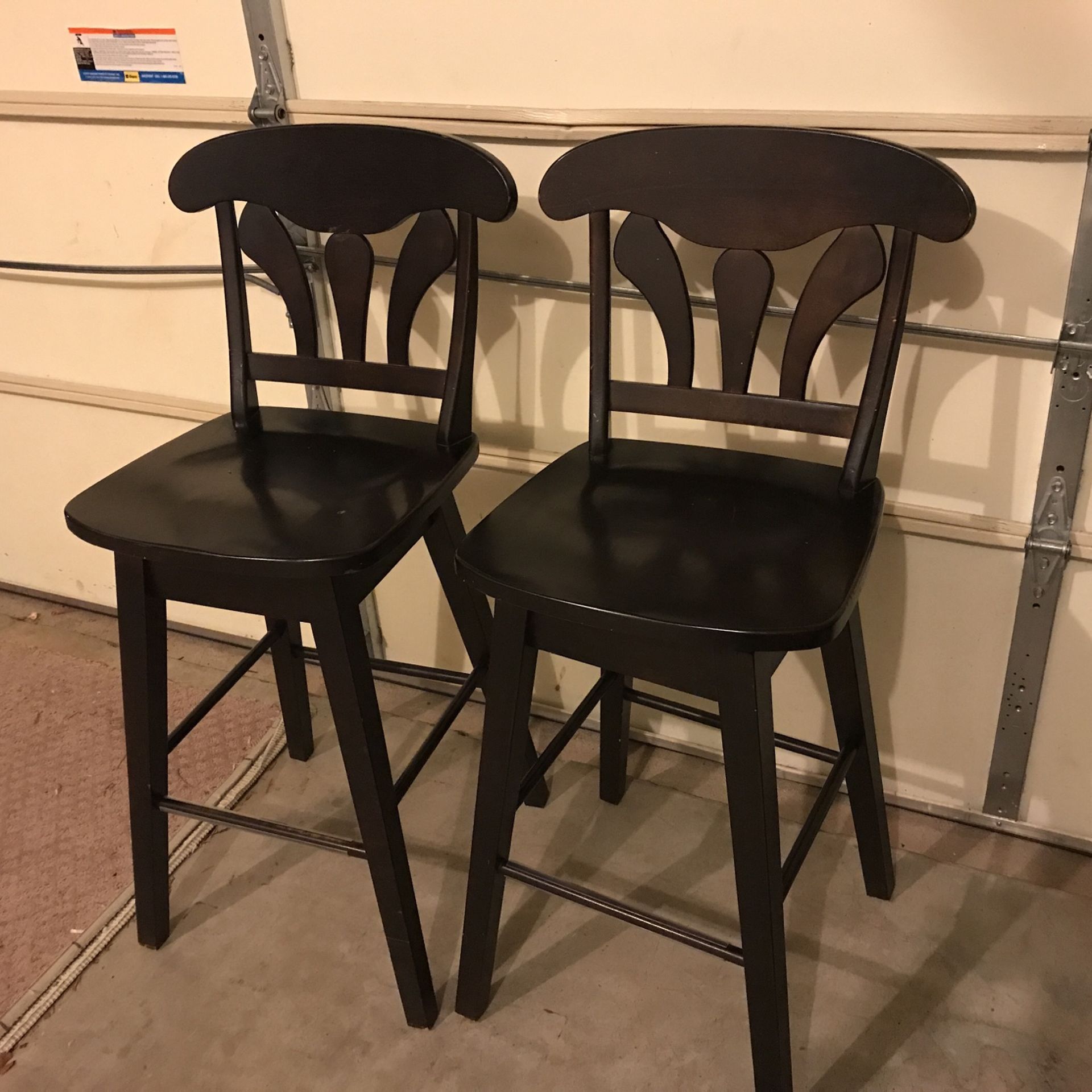 Solid Wooden Bar Stools Chery Tone