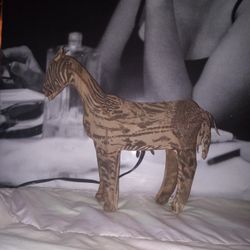 Antique Zebra Lanp