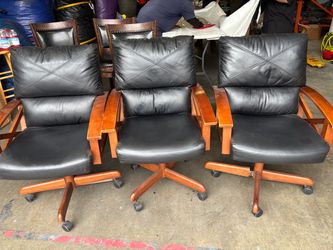 Three rolling chairs for sale