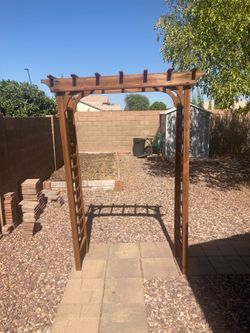 Garden Entry Arbor Red