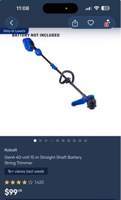 Kobalt 40v max string trimming kit