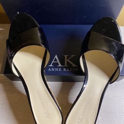 Anne Klein Black Patent Sandal 