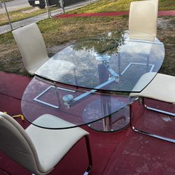 Dining Table Set 4 Chairs 