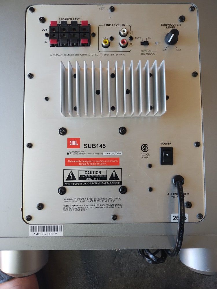 JBL SUB-145 Rare White Sub!!! BOOM!