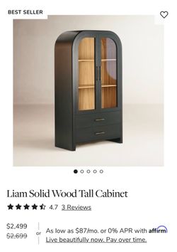 Solid Wood Tall Cabinet