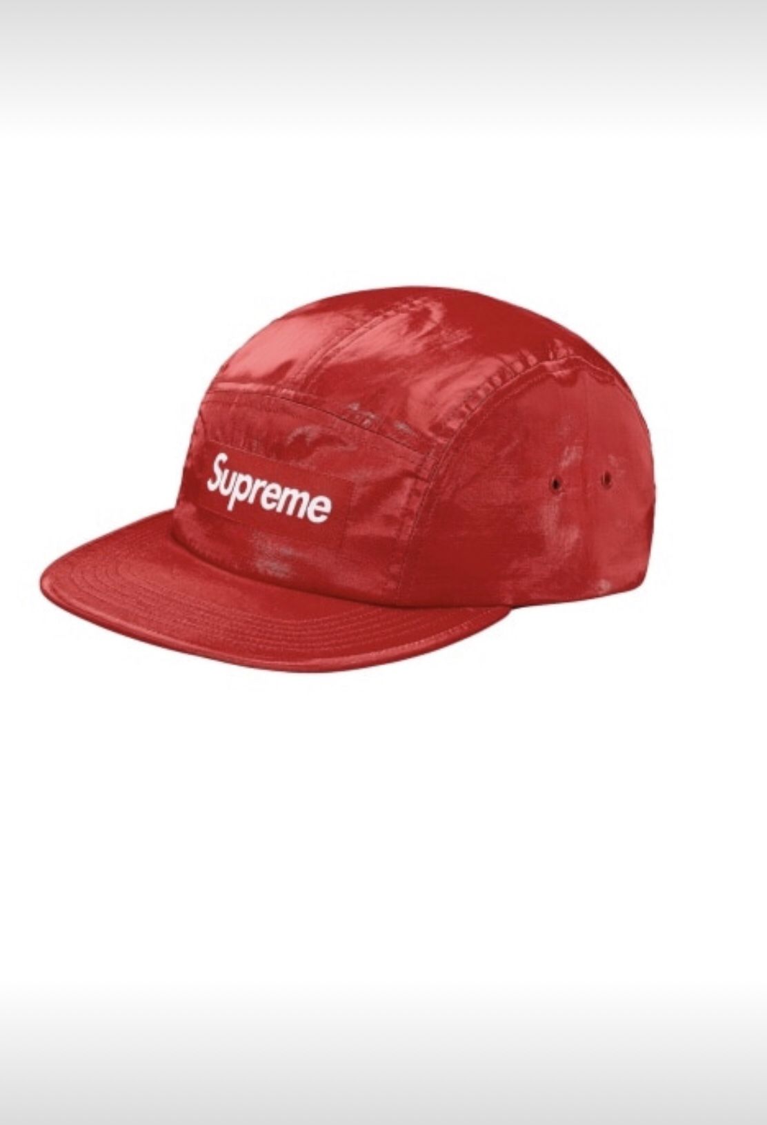 Supreme linen coated Camp Cap Red